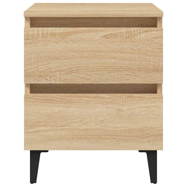 vidaXL Bed Cabinet Sonoma Oak 40x35x50 cm Engineered Wood
