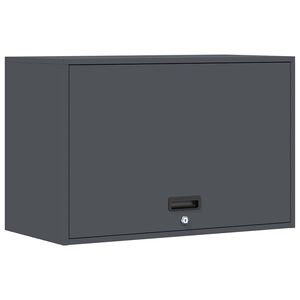 vidaXL Wall Cabinet for Garage with Gas-lift Door Anthracite