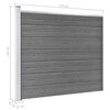 vidaXL Fence Panel Set WPC 353x146 cm Grey