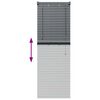 vidaXL Window Blind with Curtains Manual Dark grey Aluminium