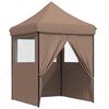 vidaXL Party Tent Folding Brown 200 x 200 x 306 cm Oxford Fabric