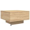 vidaXL Coffee Table with LED Lights Sonoma Oak 55x55x31 cm