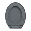 vidaXL Soft-Close Toilet Seat Grey Oval