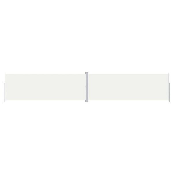 vidaXL Retractable Side Awning Cream 220x1200 cm