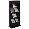 vidaXL Magazine Rack Black Oak 70 x 41 x 156 cm Engineered Wood