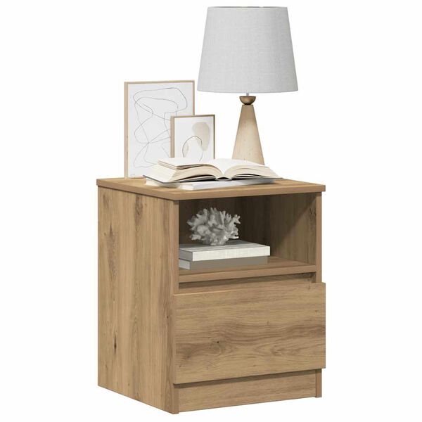 vidaXL Bedside Cabinet Artisan Oak 40x40x50 cm Engineered Wood