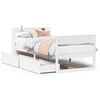 vidaXL Bed Frame without Mattress White 90x190 cm Single Solid Wood Pine