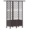 vidaXL Raised Bed with Trellis and Roof Brown 124 x 40 x 142 cm PP