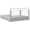vidaXL Storage Bed Grey Sonoma 180 x 200 cm Engineered Wood