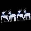 vidaXL LED Reindeers 4 pcs White Fabric