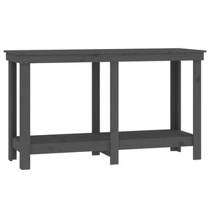 vidaXL Work Bench Grey 140x50x80 cm Solid Wood Pine
