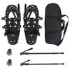 vidaXL 3 in 1 Snowshoes Black 53 x 21 cm Aluminum and HDPE