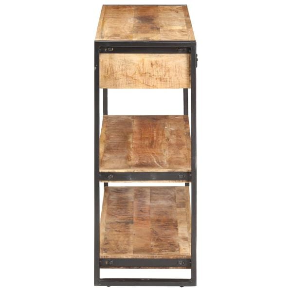 vidaXL Sideboard 120x30x75 cm Solid Rough Mango Wood