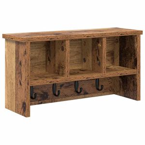 vidaXL Wall-Mounted Coat Rack Wall-Mounted Old Wood 50 x 16 x 26 cm