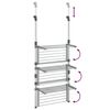 vidaXL 3-Tier Hanging Laundry Drying Rack Aluminium