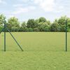 vidaXL Fence Post Grey 100 x 1.2 m (25 mm mesh) Steel and PVC
