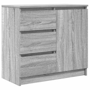 vidaXL Sideboard with Drawer Grey Sonoma 71x35x65 cm Engineered Wood