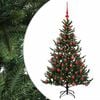 vidaXL Artificial Christmas Tree with Bauble 120 cm 150 LEDs