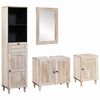 vidaXL Bathroom Furniture Set with Drawer 4 pcs White Engineered Wood