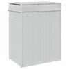 vidaXL Laundry Basket with Lid White 46x33x60 cm Poly Rattan