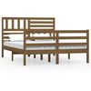 vidaXL Bed Frame without Mattress Honey Brown Solid Wood 140x190 cm