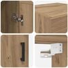 vidaXL Wall Mounted Cabinet Artisan Oak 34.5 x 34 x 90 cm