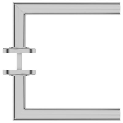 vidaXL Door Handle Set with WC Lock Stainless Steel