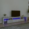 vidaXL TV Cabinet with LED Lights Concrete Grey 215x36.5x40 cm