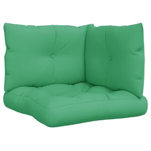 vidaXL Pallet Cushions 3 pcs Green Fabric