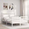 vidaXL Bed Frame without Mattress White 120x200 cm Solid Wood