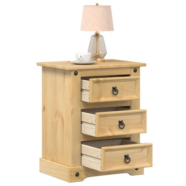 vidaXL Bedside Cabinet Corona 53x39x66 cm Solid Wood Pine