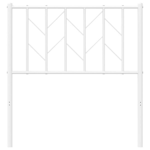vidaXL Metal Headboard White 80 cm