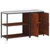 vidaXL Kitchen Storage Set with Shelf 2 pcs Rusty Weathering Steel