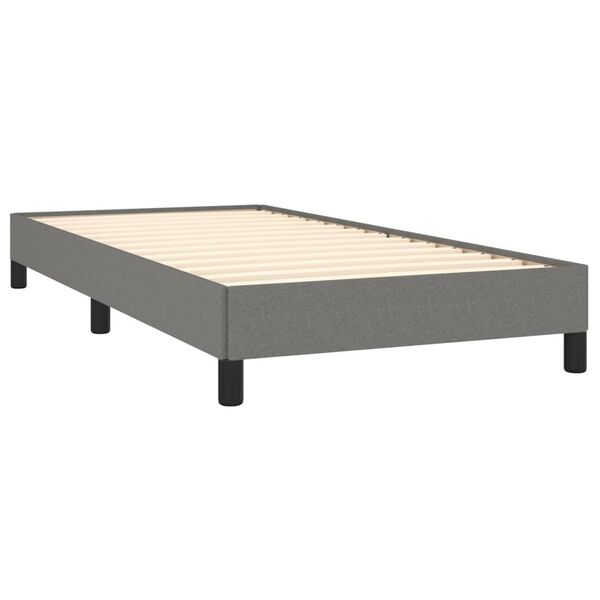 vidaXL Bed Frame without Mattress Dark Grey 90x190 cm Single Single Fabric