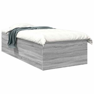 vidaXL Floor Bed Frame Grey Sonoma 80 x 200 cm Engineered Wood