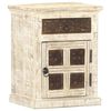 vidaXL Bedside Cabinet White 40x30x50 cm Solid Mango Wood