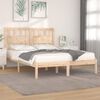 vidaXL Bed Frame without Mattress Solid Wood 200x200 cm (810037+818590)