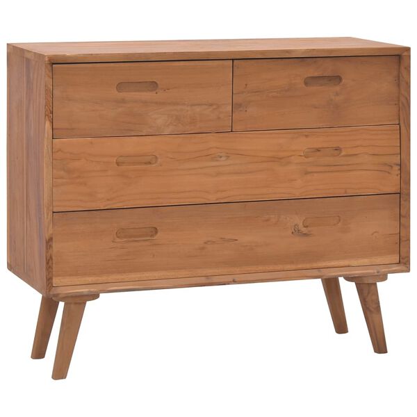 vidaXL Chest of Drawers 90x35x75 cm Solid Teak Wood