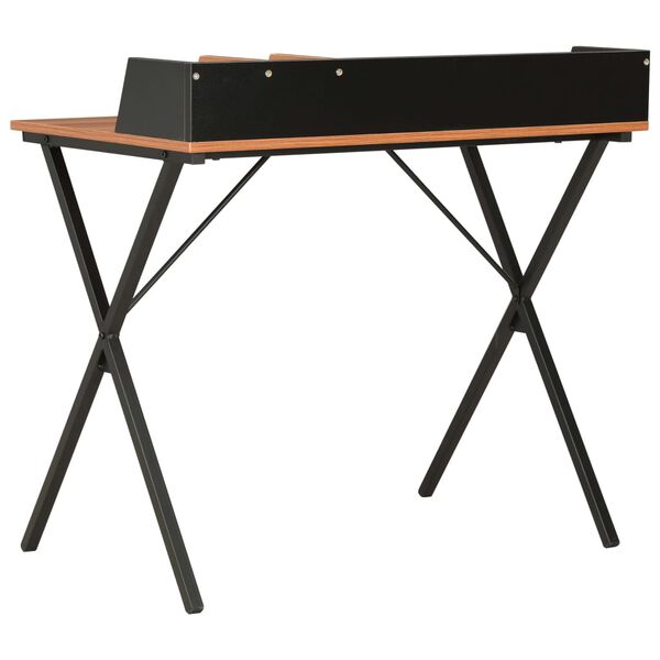 vidaXL Desk Black and Brown 80x50x84 cm