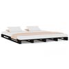 vidaXL Pallet Bed | Black | Solid Pine Wood | Small Double | Sleek | Pallet Bed