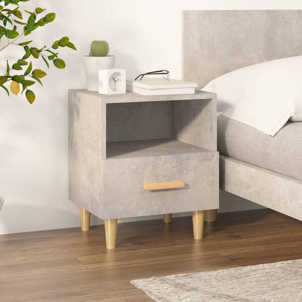 vidaXL Bedside Cabinet Concrete Grey 40x35x47 cm