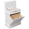 vidaXL Shoe Cabinet White 50x28x58 cm Paulownia Wood