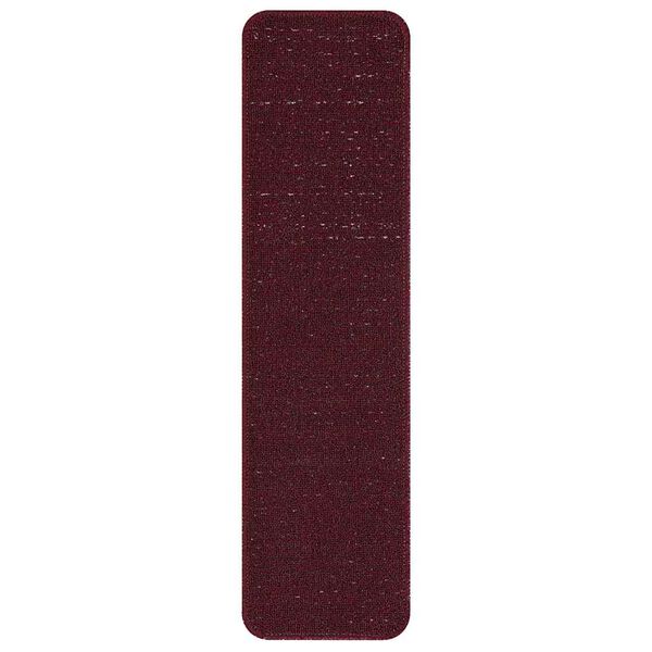 vidaXL Anti-slip Stair Mats 15 pcs Bordeaux 75 x 20 cm PP