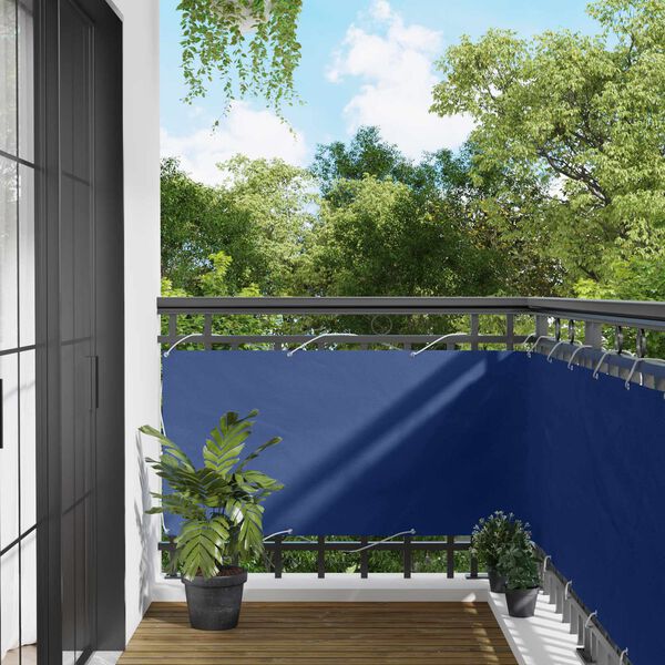 vidaXL Balcony Screen Blue 75 x 200 cm PU coated oxford alu