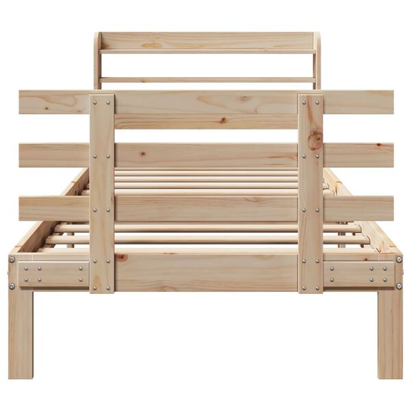 vidaXL Bed Frame with Headboard without Mattress 90x190 cm Single