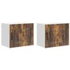 vidaXL Dishwasher Panel Kalmar 2 pcs Smoked Oak Engineered Wood