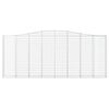 vidaXL Arched Gabion Baskets 6 pcs 400x30x160/180 cm Galvanised Iron
