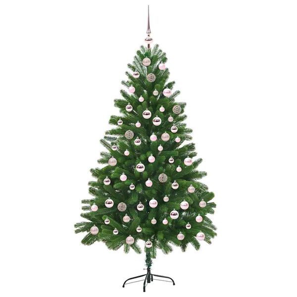vidaXL Christmas Tree with 300 LEDs with Stand Green 210 cm PE