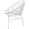 vidaXL Garden String Moon Chair Poly Rattan White