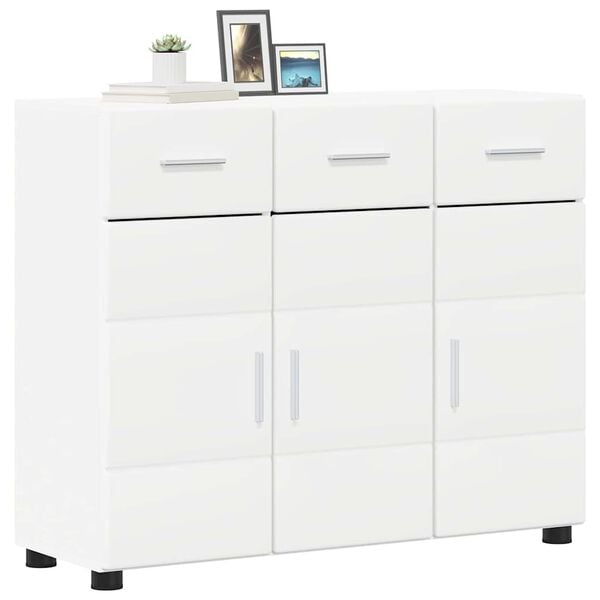 vidaXL Sideboard FLORIN White 88.5 x 30.5 x 73 cm Engineered Wood